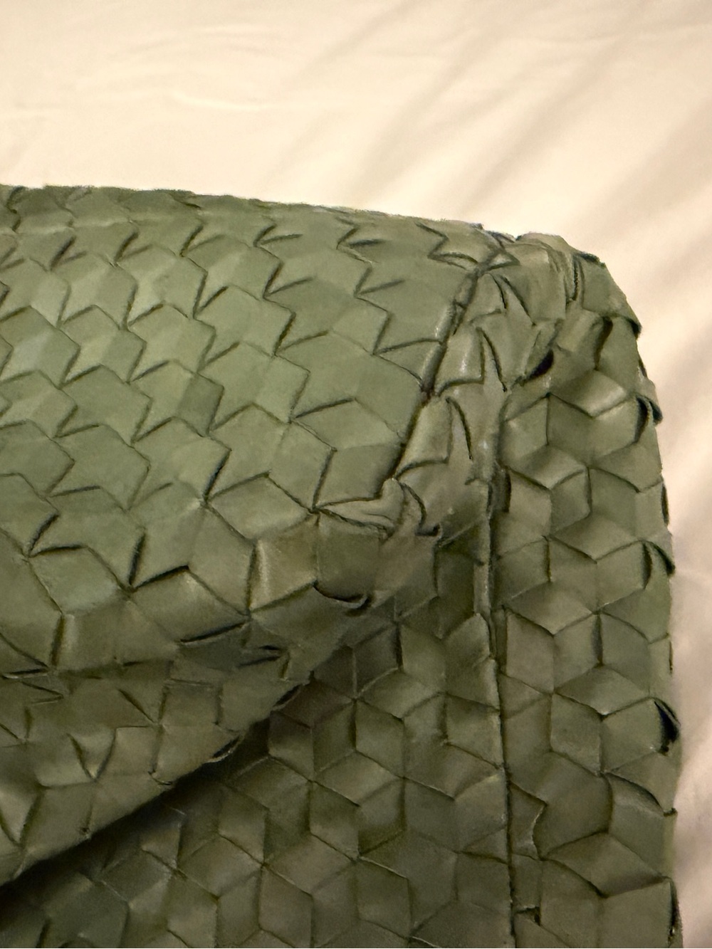 Madewell Large Woven Leather Tote Bag (Sweet Basil) - Picture 9 of 9